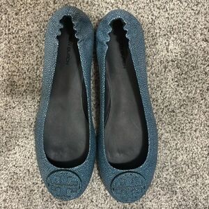 Tory Burch Teal Textured Flats